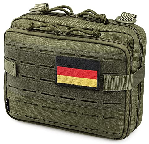 WYNEX Tactical Molle Admin-Tasche im lasergeschnittenen Design, Utility-Taschen Molle Attachment Military Medical EMT Organizer