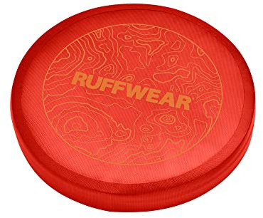 RUFFWEAR Camp Flyer Hundespielzeug, 2-in-1, flexibel und pannensicher, Wurfscheibe und Napf für Haustiere, Outdoor-Spiel, speziell für Hunde entwickelt, wasserdicht und sicher, Red Sumac