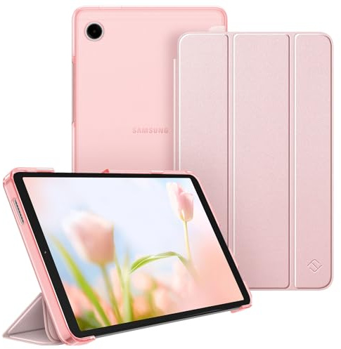 Fintie Funda para Samsung Galaxy Tab A11 8.7 Pulgadas 2025 / A9 8.7 Pulgadas 2023, Ultra Delgada Carcasa con Parte Trasera Translúcida para Samsung Tablet A9 8.7 SM-X110/X115/X117, Oro Rosa