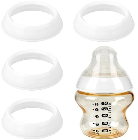 lasuroa 4st Reservringhalsband för Nappflaskor för Tommee Tippee, BPA-Fria Läckagesäkra Skruvringar till Nappflaska Reservdelar