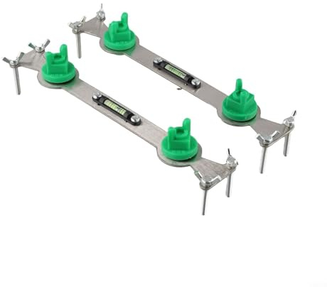Lot de 2 niveleurs de tuyau d'eau en acier inoxydable avec niveau à bulle intégré pour alignement et réglage des tuyaux chauds et froids dans l'installation de luminaires de salle de bain