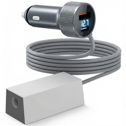 daboot Starlink - Mini adattatore per auto 3 in 1, 12-36 V a 36 V, convertitore step-up, cavo di alimentazione CC con display digitale di tensione, USB-C PD 45 W e porte USB-A QC 18 W, accendisigari