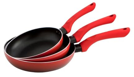 Quid Tokio - Set de tres sarténes 20/24/28 cm, Aluminio, Todos los fuegos