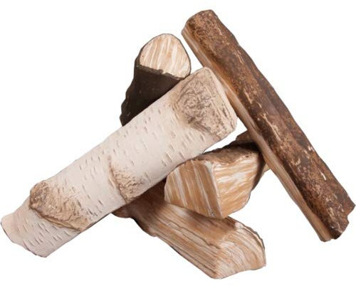 Caminetto da parete in legno di betulla di alta qualità, in gel e bioetanolo, 5 pezzi