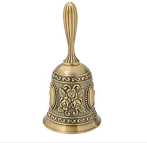 Belons Edle Handglocke Zinklegierung Tischglocke Anrufservice Glocke Handklingel Tischklingel Rezeptionsglocke Schulglocke Weihnachtsglocke