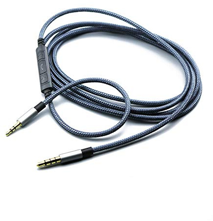 Cable de audio macho de 3,5 mm a 2,5 mm para auriculares JBL Tune 710BT, 600BTNC, Live 660NC, 460NC, E45BT E55BT E65BTNC, micrófono de control remoto de volumen para teléfonos inteligentes Android