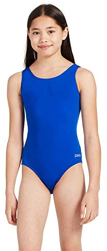 Zoggs Junior Girls Ecolast + Cottesloe Sportsback Swimwear, Royal, 32, Age 12 to 13 Years