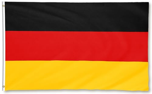 90 cm x 150 cm bandiera in poliestere con occhielli in ottone | articolo per fan dello sport bandiera calcio mondiale EM gioco di pallamano | decorazione per interni giardino balcone (L-Germania, 90