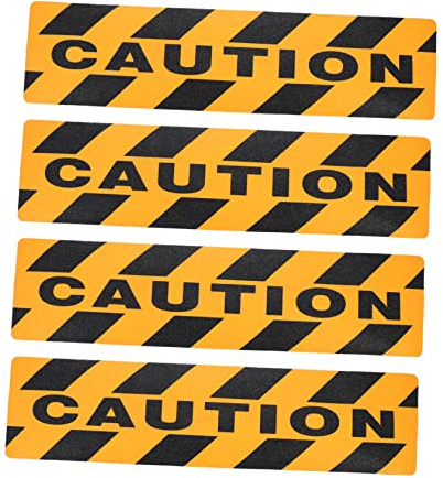 HIAKDOFT 4piezas Cinta Antideslizante Adhesivo De Precaución Tiras Para Pasarelas Escaleras