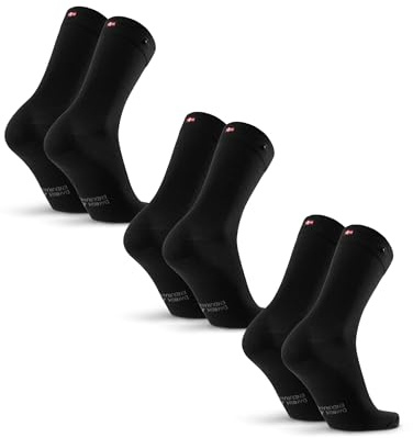 DANISH ENDURANCE Merinoullstrumpor med Knapp, Varma & Bekväma, 3 & 5-pack | Merinoullstrumpor med Knapp, Varma & Bekväma för Vardag & Kontor, Unisex