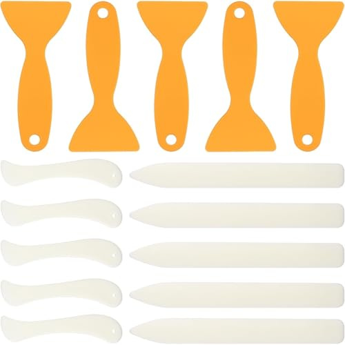 Aboiled for Paper-Folding Bone Folder Tools 15 Pcs Creasing Scrapbooking Crafting Scraper for Paper-Leathercrafts Bookbinding