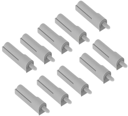 Amortiguadores para puertas de muebles 10 unidades, cierre suave sin golpes, topes hidráulicos ABS para cajones y armarios, color gris, ideales para cocina y baño