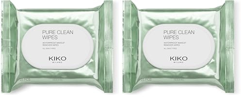 KIKO Milano Pure Clean Wipes, Salviette Struccanti Monouso Per Viso, Contorno Occhi E Labbra In Confezione Da 50 Pezzi