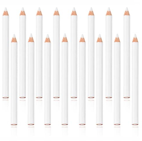 Xqzbmt 16 Pcs Tailors Chalk Pencils for Sewing, Fabric Pens Water Soluble White Chalk Markers for Tailors, Dressmaking, Quilting, Sewing, DIY Crafting
