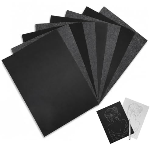 120 Sheets Transfer Paper, A4 Carbon Paper for Tracing Paper | Black Copy and Graphite Paper for Tracing Drawing Wood Metal Glass Canvas Carving DIY Artist Lettering Sketching