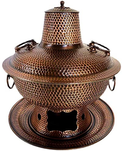 Kopparkastruller, Traditionell kinesisk koppar Hot Pot(32cm)