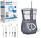 Waterpik Ultra Professional Waterflosser feststehende Munddusche mit 7 Aufsätzen, Druckbereich von 0,7-7 Bar regulierbar über 10 Druckeinstellungen, integrierter Timer, Grau (WP-667EU) | 1er Pack