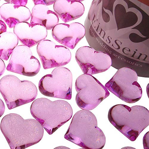 EinsSein 30x Cuori Scintillanti Acrilico 22mm Rosa Decorativi Diamante Diamantini Cristallo Acrilico Confetti Brillantini Cuore Decorativo Matrimonio Tavolo Decorazioni tavoli Decorazione Battesimo
