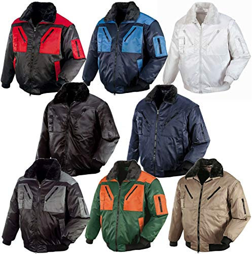 texxor Herren Pilotenjacke Oslo Arbeitsjacke mit abnehmbaren rmeln schwarz grau M, Grau, M EU