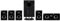 AUNA Area 525-5.1 Surround Sound System, Speaker System, Home Cinema Sound System, 125 Watt RMS, Active Mono Subwoofer, 5.25 Sidefiring Woofer, Bass, AUX, Black