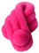 Lina & Lily Damen Schal Winterschal Pelzkragen mit Bommel aus Kunstpelz (Rosa)