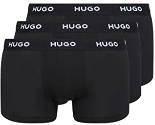 HUGO Trunk Triplet Pack Boxer, Black, XXL (Pacco da 3) Uomo