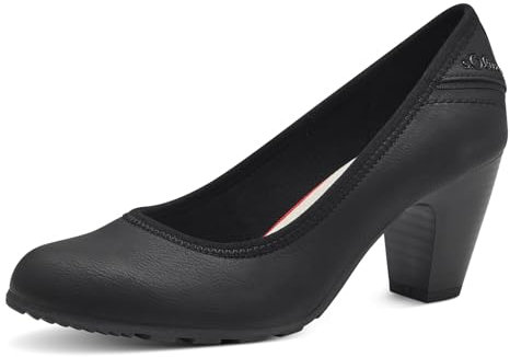 s.Oliver Damen Pumps mit Blockabsatz Bequem, Schwarz (Black), 39 EU
