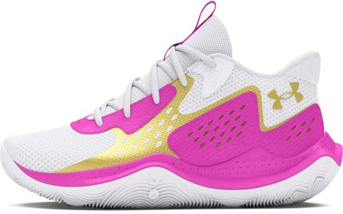 Under Armour Kinder Basketballschuhe Grade School Jet 23 3026635 White/Vivid Magenta/Metallic Gold 38