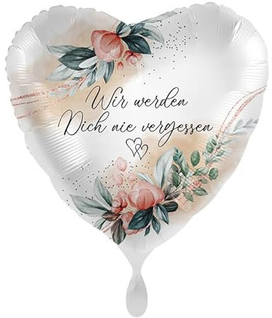 NEU Folienballon - Wir werden Dich nie vergessen - ca. 45cm Durchmesser