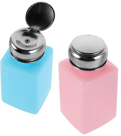 Alipis 2pcs Push-type Alcohol Bottle Solvent Dispenser Pump Pump Bottle for Women Cleansing Cleaning Alcohol Medical Refillable Static Portable