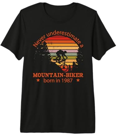 MTB Bike Ciclista Mountain-Biker Nacido 1987 Cumpleaños Bici Camiseta Premium