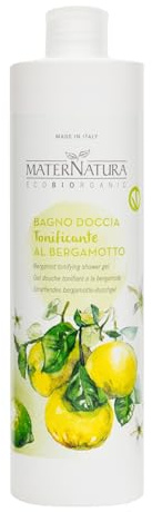 Maternatura, Gel Douche Tonifiant à la Bergamote, Nettoie et Hydrate la Peau en Douceur, Gel Douche Aromatique Bio, Made in Italy - 500 ml
