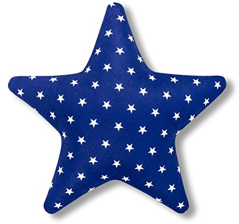 Amilian® Kissen Stern Sternchen Blau Dekokissen Kuschlig Flauschig ca. 60 cm