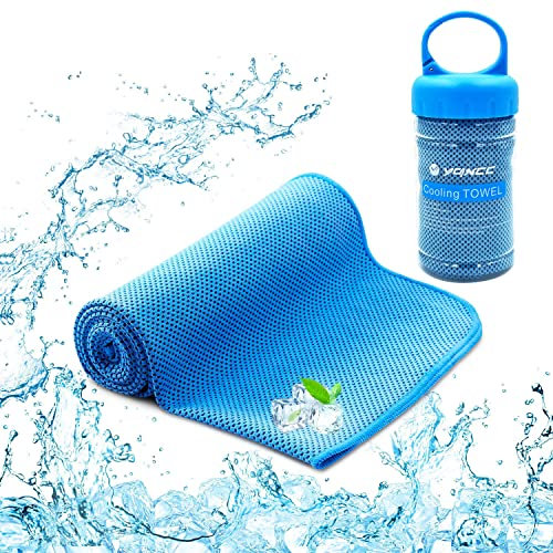 YQXCC Cooling Towels | 120x30 cm | Cool Cold for Neck | Microfiber Soft Breathable Chilly | for Yoga, Golf, Gym, Camping, Running, Workout & More Activities