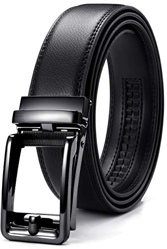 CHAOREN Ledergürtel Herren – Automatik Gürtel Herren ohne Löcher für Anzug und Freizeit (Breit 35mm)