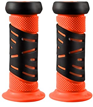 LOVIVER Bike Handle Grips Kids Handlebar Grips Non Slip Soft Rubber Bike Grips for Girls and Boys Tricycle Biking, Orange