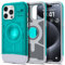 Spigen Classic C1 MagFit Hülle Kompatibel mit iPhone 15 Pro Kompatibel mit MagSafe -Bondi Blue