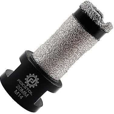 FOCSTOL Brocas Diamante 20mm - Broca Fresado Diamante para Porcelanico Cerámica Mármol Granito Piedra Cuarzo M14 Rosca