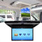 1080P Car Overhead Flip Down Monitor Full Viewing Ceiling HD Digital TV with Light,Remote Control, 17.3in Car Stereo Player MP5, HDMI IR FM USB SD 12V/24V,Black
