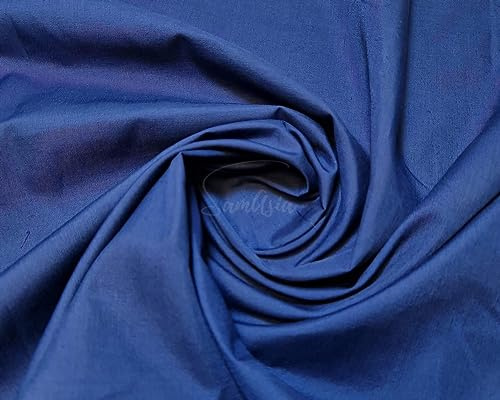 Plain Navy Blue Polycotton Fabric for Dressmaking, Art & Craft, Sewing, Quilting | 45'' - 115 cm Wide| Precut Length 5m