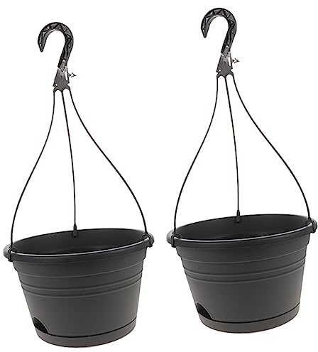 BESPORTBLE 2 Pièces Pot De Fleur Vase Suspendu Pot De Suspension pour Plantes Cache-Pot Suspendu Porte-Plante en Fil De Fer Jardinières Murales Succulentes Plastique Cintre P518 Pendaison