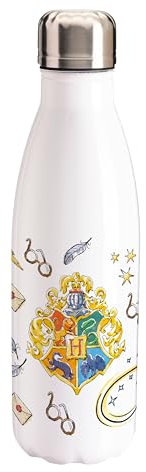 ABYSTYLE Harry Potter Hogwarts Symbols 500ml Canteen Stainless Steel Water Bottle | Harry Potter Water Bottle | Water Bottle | Leakproof & Lightweight | Harry Potter Merchandise | Harry Potter Gifts