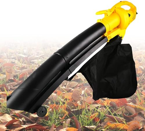 FfiMe Soffiatore e Aspirafoglie Moderno, Soffiatore Elettrico 3 in 1, Aspirafoglie da Giardino 3000w, Sacco di Raccolta da 35 Litri per Rimuovere Foglie, Detriti e Rifiuti da Giardino, Terrazzo,