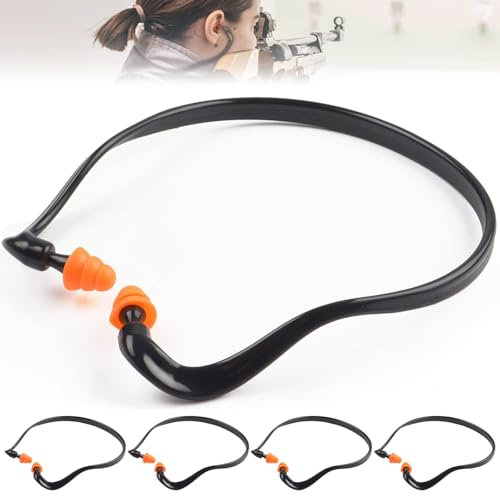 Yamobi 4 Paar Ohrstöpsel Gehörschutzstöpsel,Gehörschutzbügel mit Schaumstoffstöpseln, Gehörschutz Arbeit & Lärmschutz Ohrstöpsel für Schlafen,Schießen & Baustelle