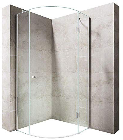 Durovin Bathrooms 900 x 900mm Quadrant Frameless Shower Enclosure - Hinged Door Corner Entry - 8mm Safety Clear Glass