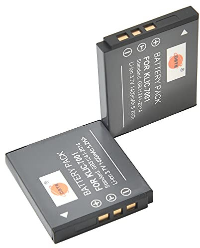 DSTE 2-Pack Battery Compatible with KLIC-7001 and Kodark Easyshare M1063, M1073 is, M320, M340, M341, M753 Zoom, M763, M853 Zoom, M863, M893 is, V550, V570, V610, V705. Camera