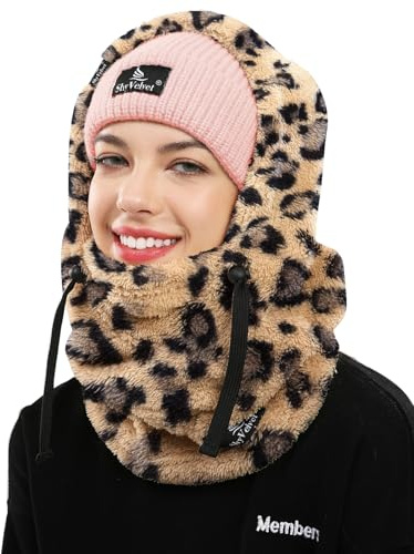 Shy Velvet Thermal Balaclava Unisex Wind-Resistant Ski Mask Fleece Cycling Motorcycle Balaclava Men Face Coverings Women Cold Weather Face Mask Female