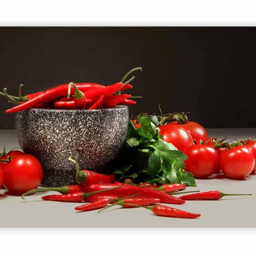 murando - Vlies Fototapete Tomaten und Paprika 150x116cm - Foto Tapete Schlafzimmer Wohnzimmer Moderne Vliestapete XXL Wandtapete Motivtapeten Bildtapete 3d Effekt Wand Dekoration - Küche Gemüse Essen
