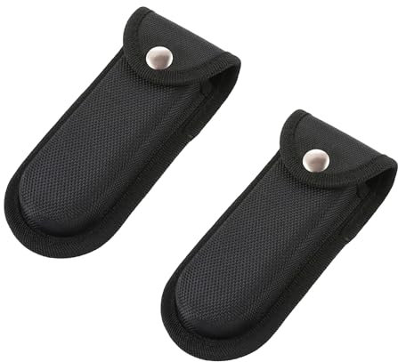 2Pcs Nylon Pouch with Belt Loop for 5.1inch/13cm Multitool,Knife Sheaths for 5.1inch/13cm Folding Knife,Nylon Case for Leatherman Tool,Pocket Knife Holder Holster(Large Size)