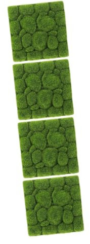 Abaodam 4 Stück Simulierter Moosschaum Kunstrasen, Moosrasen grüne Dekorationen für zu Hause Fliese Zimmerpflanzentöpfe Simulation Moosplatte künstliches Moosdekor Wandbehang Blumentopf